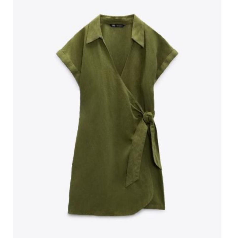 Knotted linen blend short jumpsuit